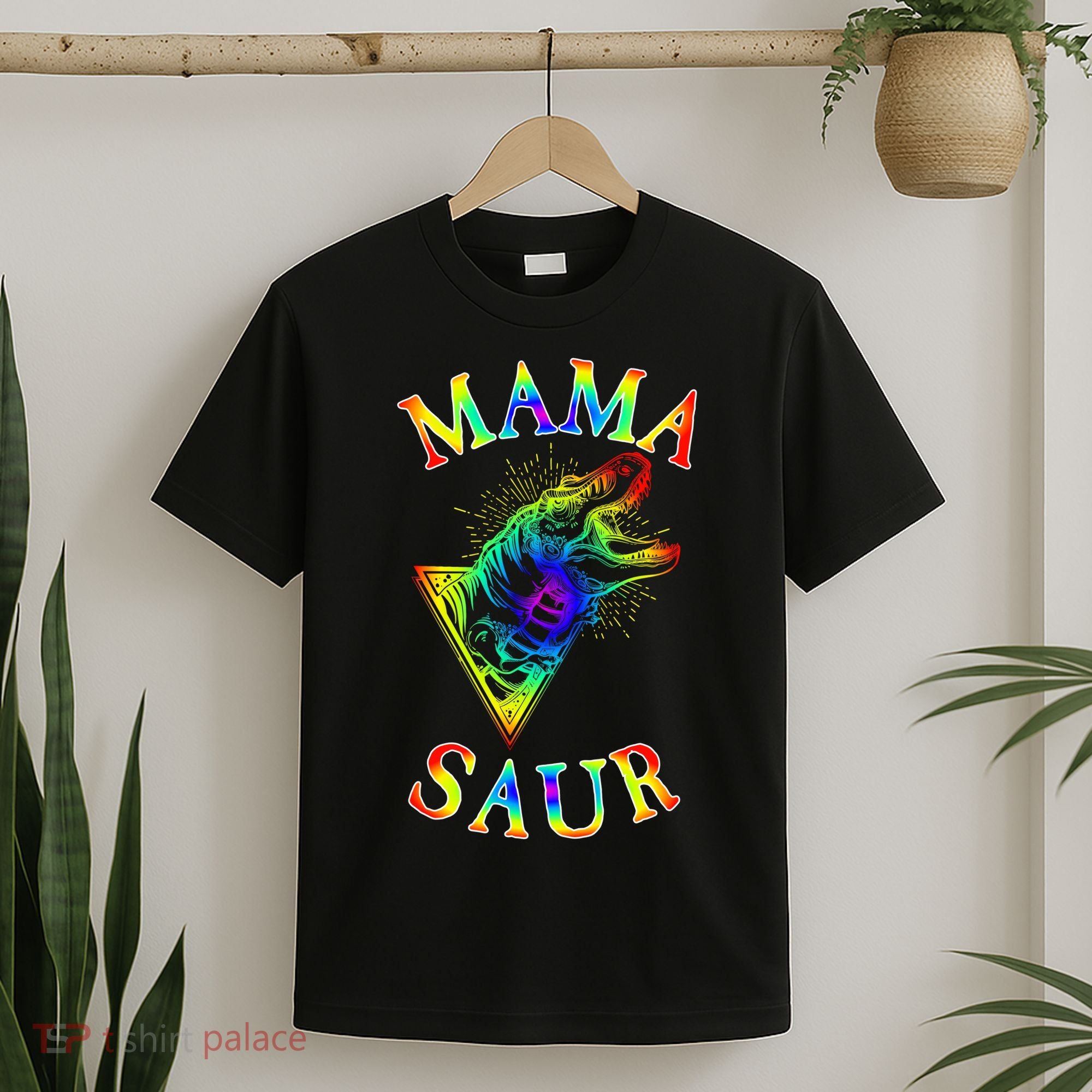 Tie Dye Mama Saur Mamasaurus T-Rex Dinosaur T-Shirt