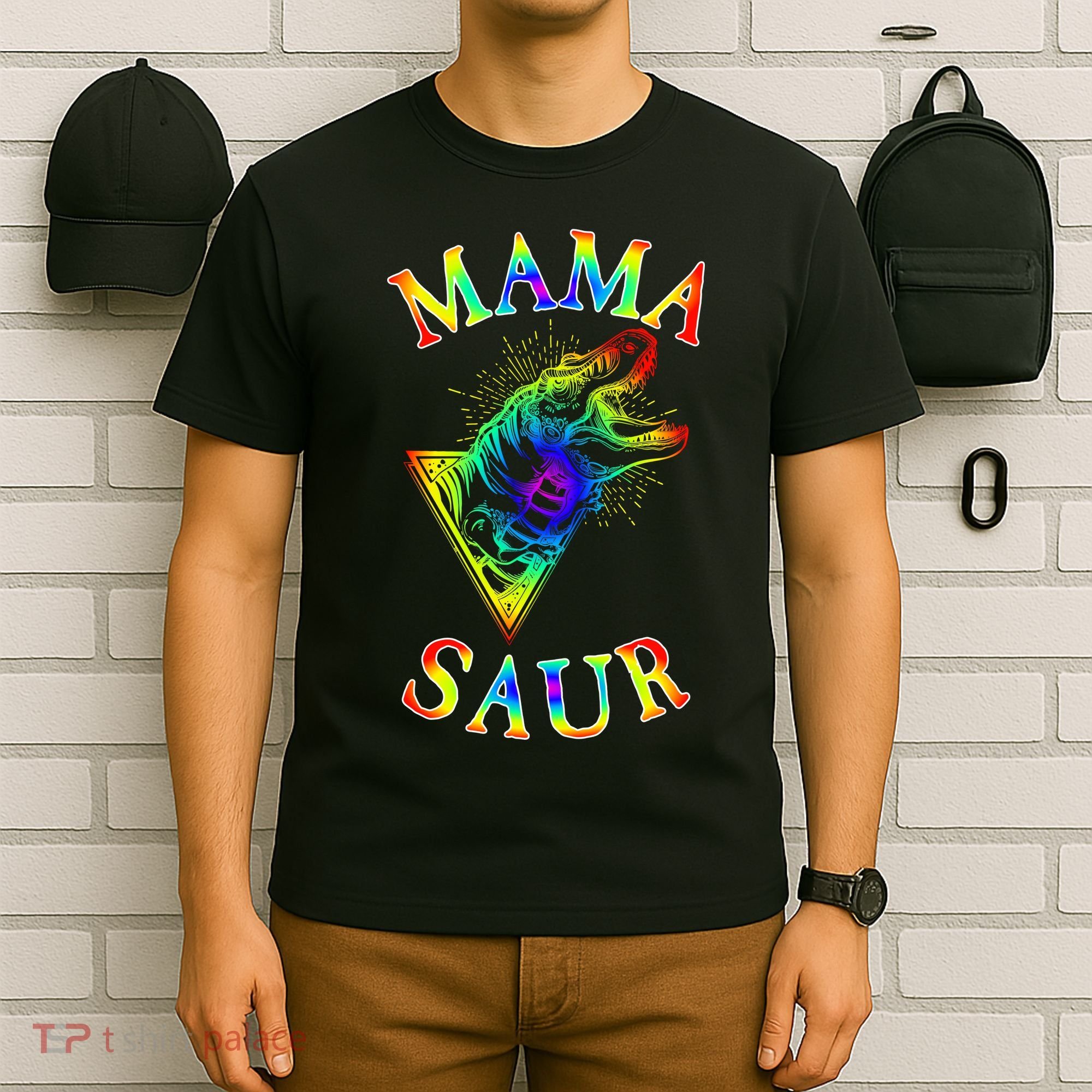 Tie Dye Mama Saur Mamasaurus T-Rex Dinosaur T-Shirt