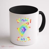 Tie Dye Mama Saur Mamasaurus T-Rex Dinosaur Coffee Mug thumb 1
