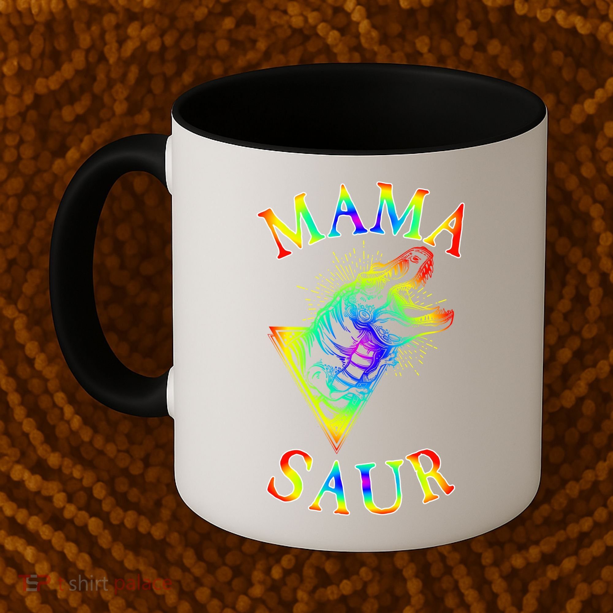 Tie Dye Mama Saur Mamasaurus T-Rex Dinosaur Coffee Mug