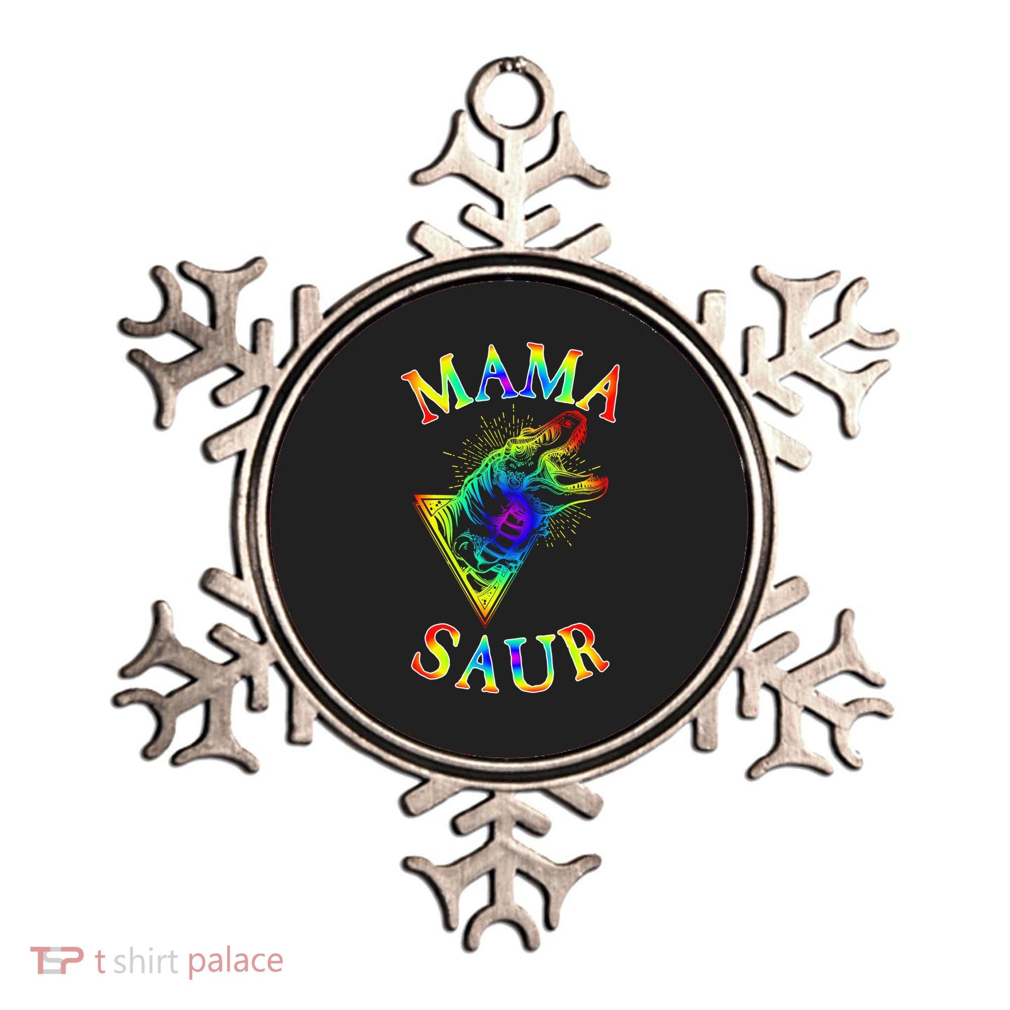 Tie Dye Mama Saur Mamasaurus T-Rex Dinosaur Ornament