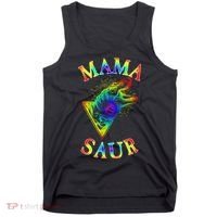 Tie Dye Mama Saur Mamasaurus T-Rex Dinosaur Tank Top thumb 0