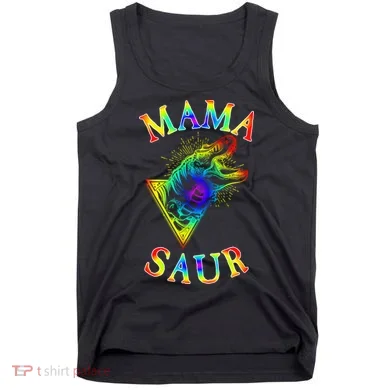 Tie Dye Mama Saur Mamasaurus T-Rex Dinosaur Tank Top