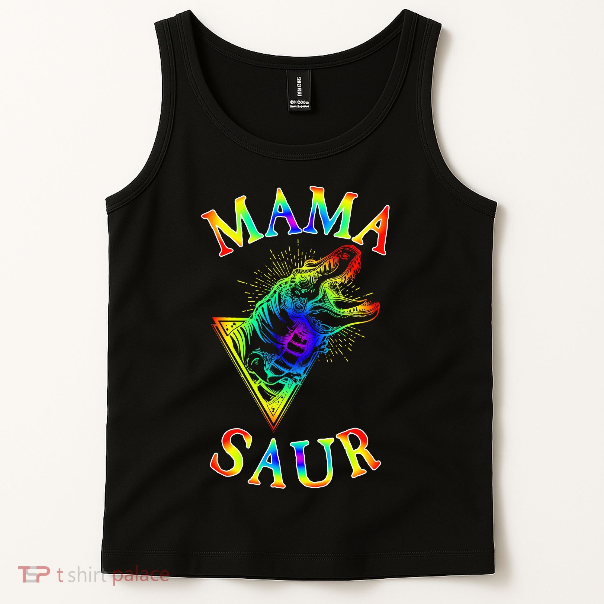 Tie Dye Mama Saur Mamasaurus T-Rex Dinosaur Tank Top