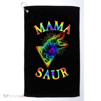 Tie Dye Mama Saur Mamasaurus T-Rex Dinosaur Golf Towel