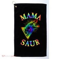 Tie Dye Mama Saur Mamasaurus T-Rex Dinosaur Golf Towel thumb 0