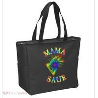 Tie Dye Mama Saur Mamasaurus T-Rex Dinosaur Tote Bag thumb 2