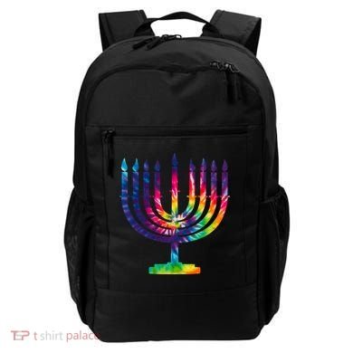 Tie Dye Menorah Hanukkah Chanukah Backpack
