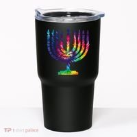 Tie Dye Menorah Hanukkah Chanukah Tumbler thumb 0