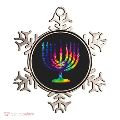 Tie Dye Menorah Hanukkah Chanukah Ornament