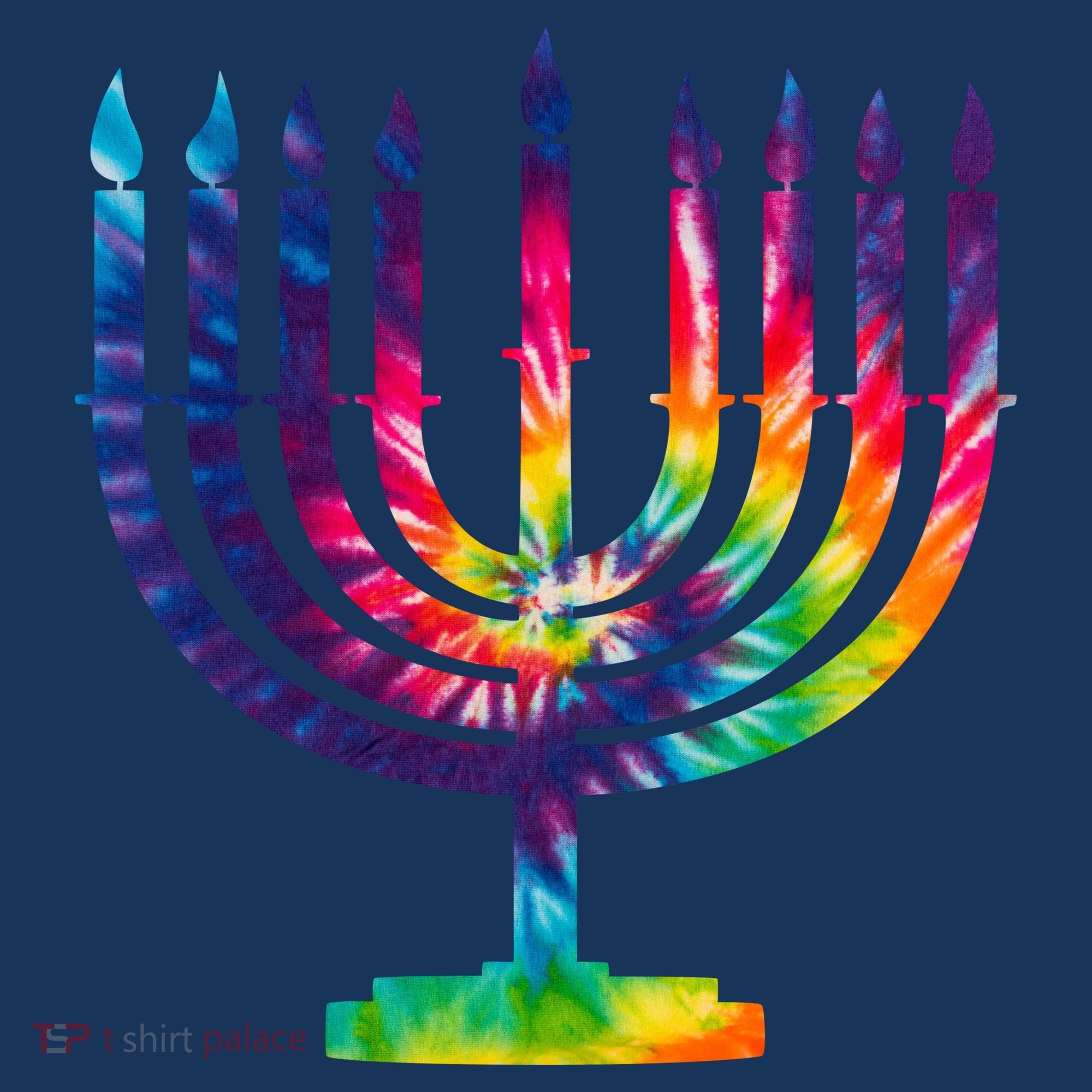 Tie Dye Menorah Hanukkah Chanukah Apron