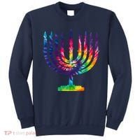 Tie Dye Menorah Hanukkah Chanukah Sweatshirt thumb 0