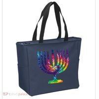 Tie Dye Menorah Hanukkah Chanukah Tote Bag thumb 2