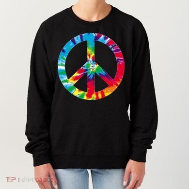 Tie Dye Peace Sign Women's Sweatshirt