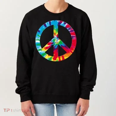 Tie Dye Peace Sign Women's Sweatshirt