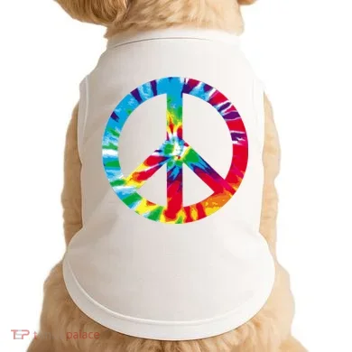 Tie Dye Peace Sign Doggie Tank