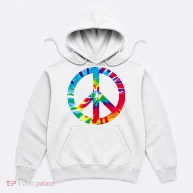 Tie Dye Peace Sign Hoodie