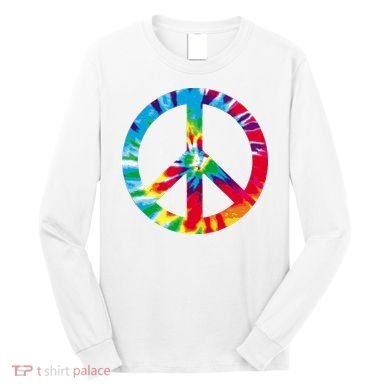 Tie Dye Peace Sign Long Sleeve Shirt