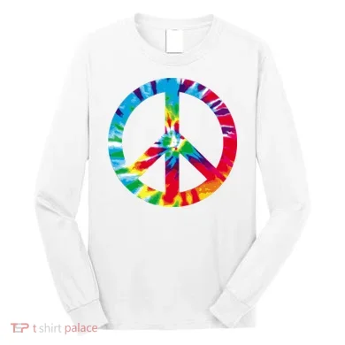 Tie Dye Peace Sign Long Sleeve Shirt
