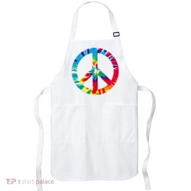 Tie Dye Peace Sign Apron