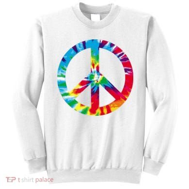 Tie Dye Peace Sign Sweatshirt