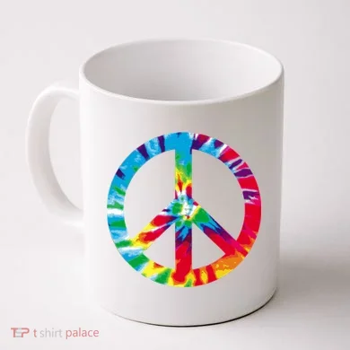 Tie Dye Peace Sign Coffee Mug