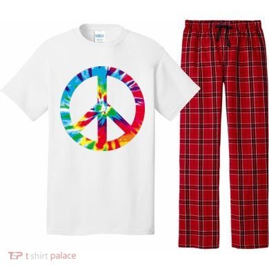 Tie Dye Peace Sign Pajama Set
