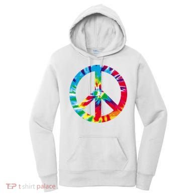 Tie Dye Peace Sign Women's Hoodie
