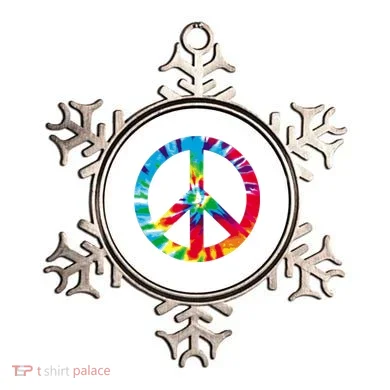 Tie Dye Peace Sign Ornament