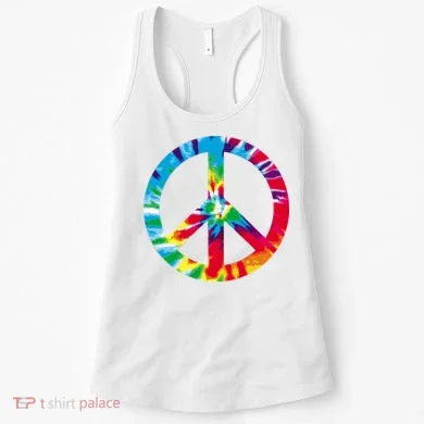 Tie Dye Peace Sign Women's Tank Top