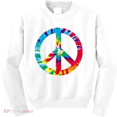 Tie Dye Peace Sign Kids Sweatshirt