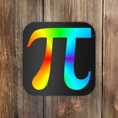 Tie Dye Pi Coaster