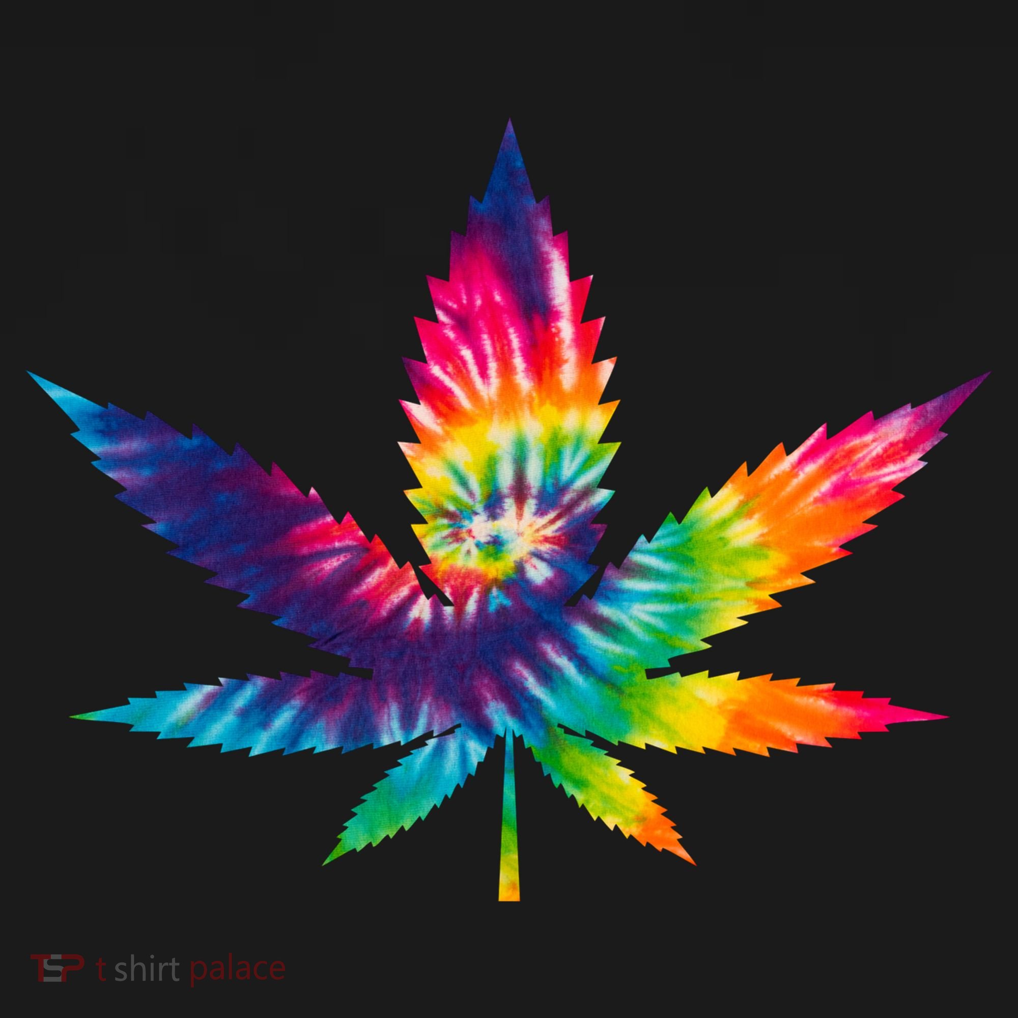 Tie Dye Pot leaf Long Sleeve Shirt