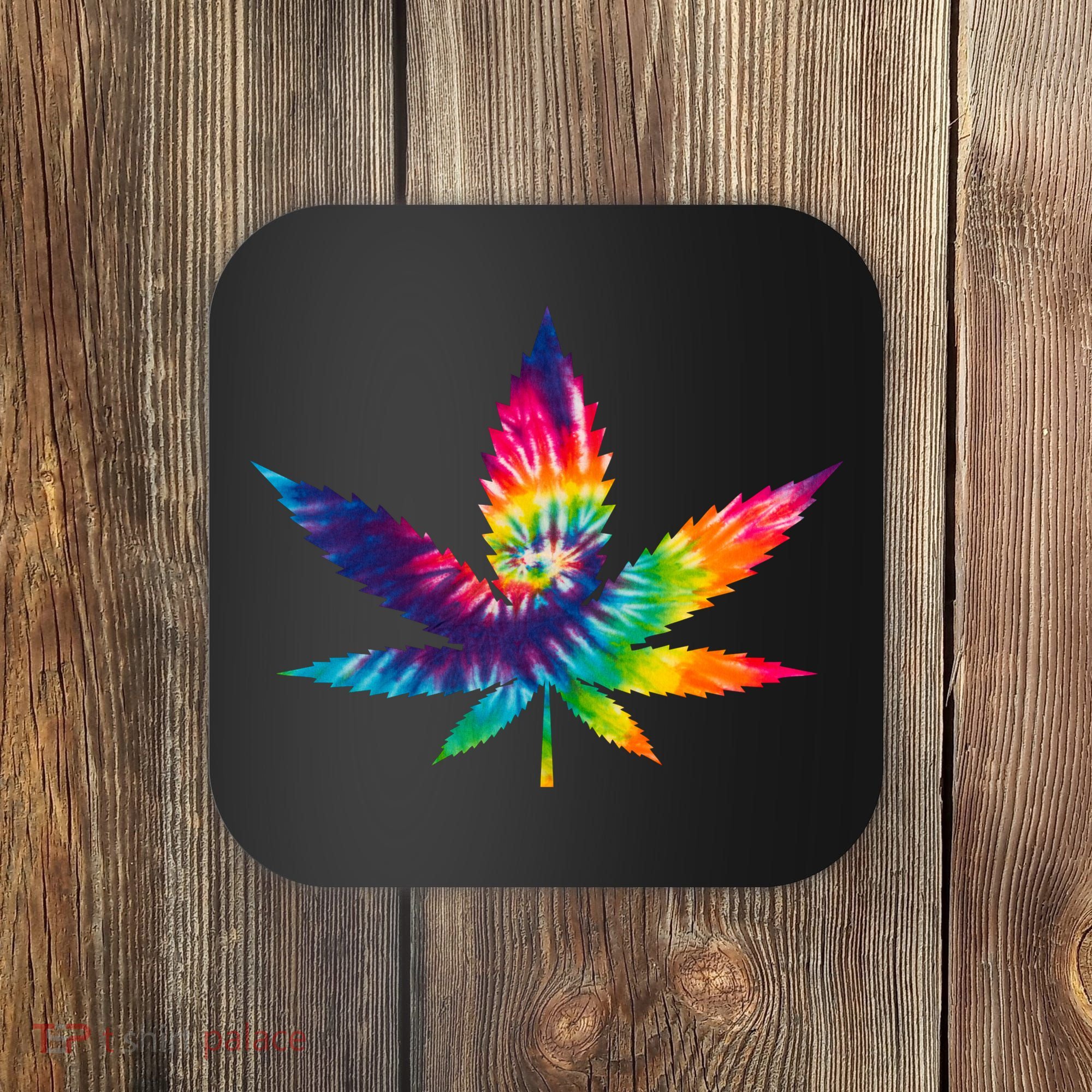 Tie Dye Pot leaf Coaster