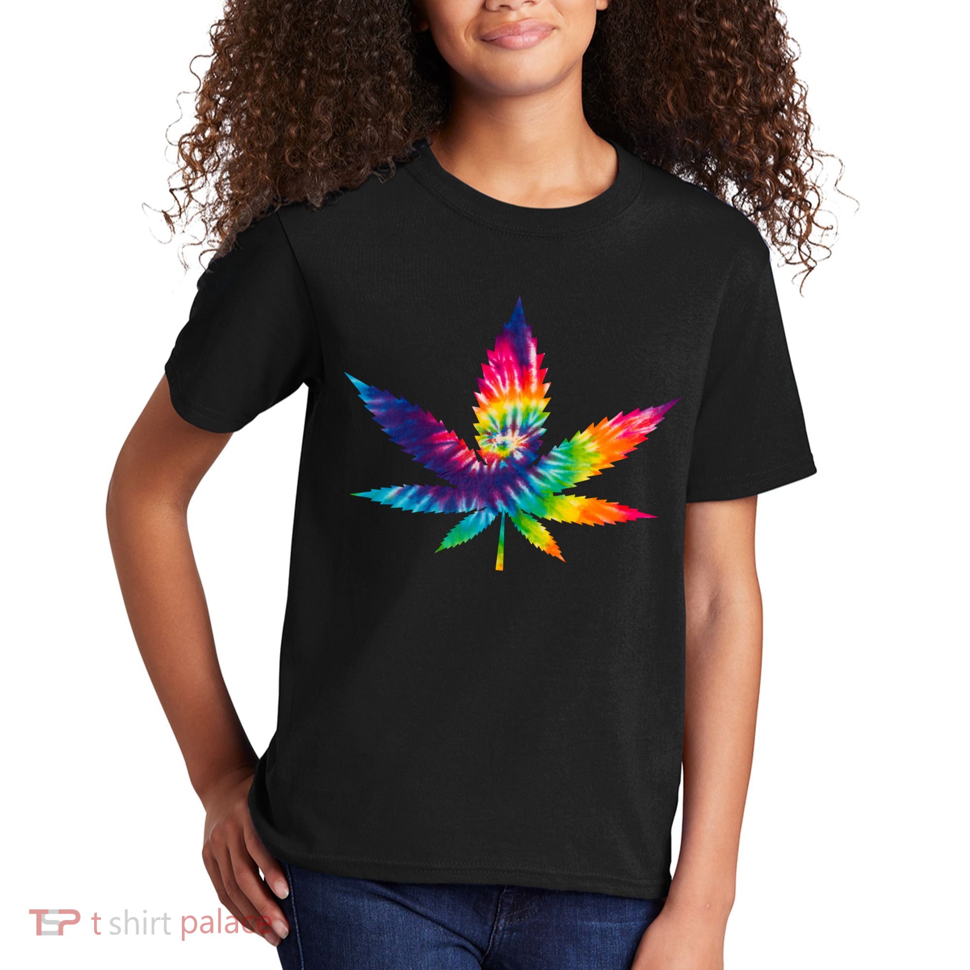 Tie Dye Pot leaf Kids T-Shirt