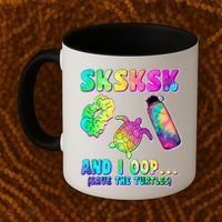 Tie Dye SKSKSK and I OOP Save the Turtles Coffee Mug thumb 2