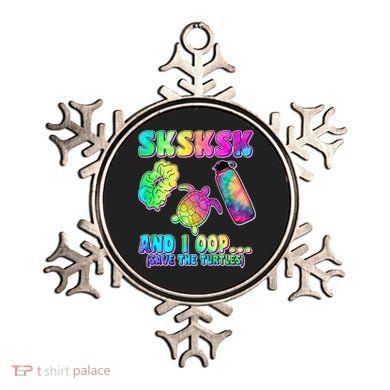 Tie Dye SKSKSK and I OOP Save the Turtles Ornament