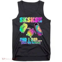 Tie Dye SKSKSK and I OOP Save the Turtles Tank Top thumb 0