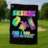 Tie Dye SKSKSK and I OOP Save the Turtles Golf Towel thumb 1