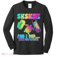 Tie Dye SKSKSK and I OOP Save the Turtles Kids Long Sleeve Shirt thumb 0