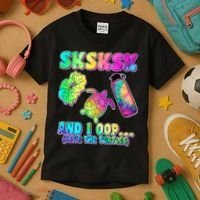 Tie Dye SKSKSK and I OOP Save the Turtles Kids T-Shirt thumb 3