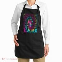 Tie Dye Teacher Typography Word Art Apron thumb 2