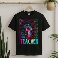 Tie Dye Teacher Typography Word Art T-Shirt thumb 2