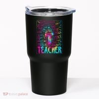 Tie Dye Teacher Typography Word Art Tumbler thumb 0