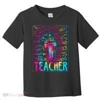 Tie Dye Teacher Typography Word Art Toddler T-Shirt thumb 0