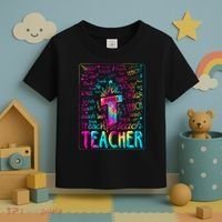 Tie Dye Teacher Typography Word Art Toddler T-Shirt thumb 3