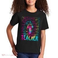 Tie Dye Teacher Typography Word Art Kids T-Shirt thumb 2