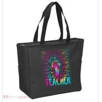Tie Dye Teacher Typography Word Art Tote Bag thumb 2