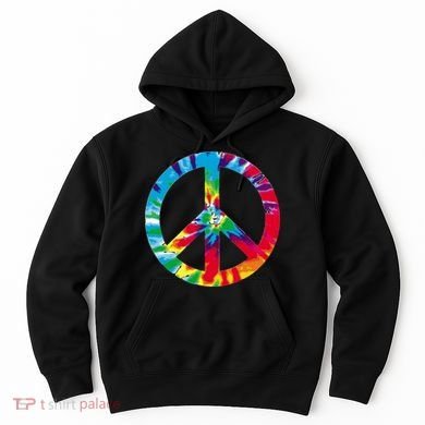 Tie Dye World Peace Sign Hoodie