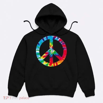 Tie Dye World Peace Sign Hoodie